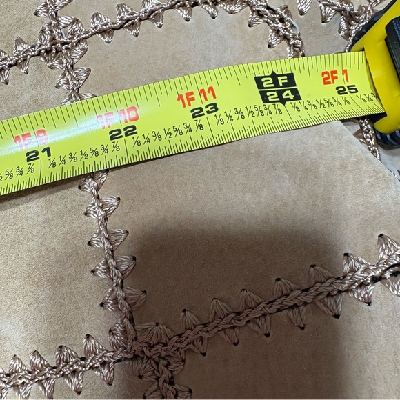 vintage S. M . H. suede leather and crochet patchwork coat/jacket size 3X - Picture 8 of 11